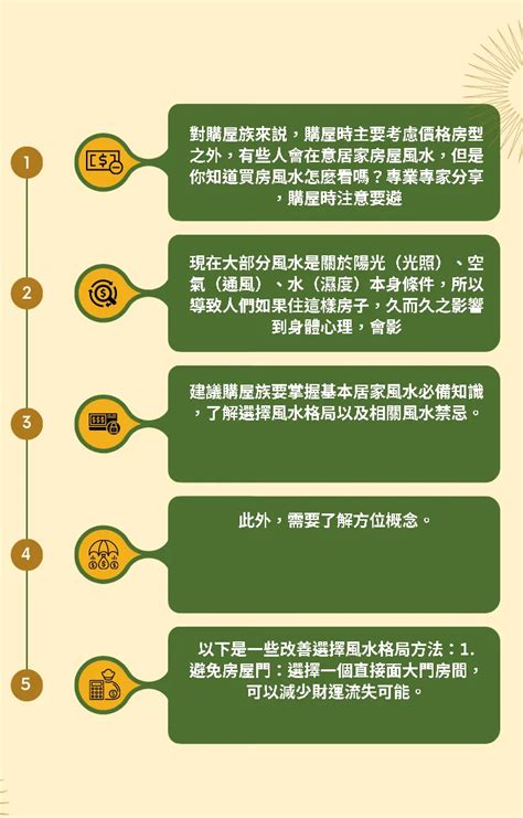 買房 方位|買房風水怎麼看？專家說注意避開這5大風水禁忌、格局和。